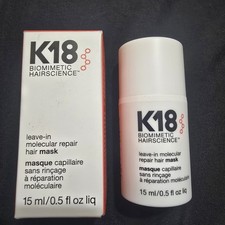 K18 Biometric Hairscience Hair Molecular Repair Mask 0.5 Fl Oz