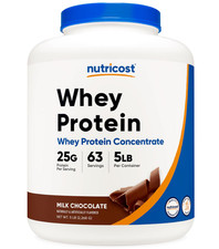 Nutricost Whey Protein Concentrate, Chocolate, 5 lb 11.99 per gallon