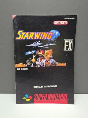 STARWING (STARFOX) SUPER NINTENDO SNES PAL/ESP ANLEITUNG HANDBUCH MANUAL BOOK