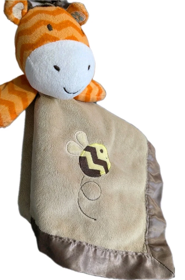 Circo Jirafa Abejorro Lovey Seguridad Bebé Manta Marrón Naranja Peluche Juguete  Foto 4 de 4