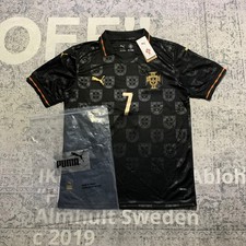 Puma Portugal Ronaldo 7 Soccer Jersey Mens Size Medium Black Gold NWT Authentic