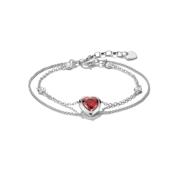 Thomas Sabo Armband Elyndra Herz Zirkonia Rot Silber A2222-051-10-image