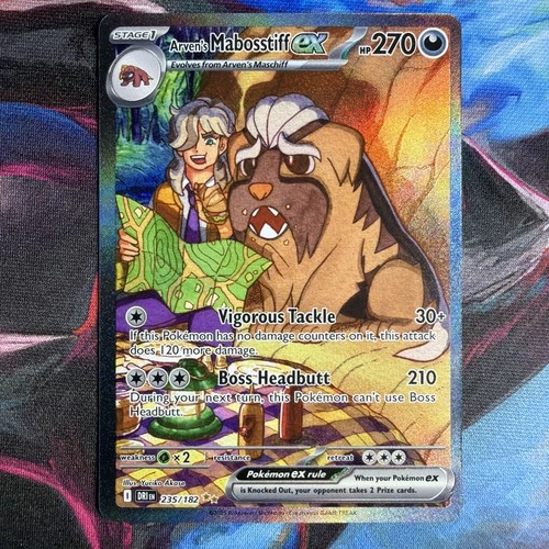 Pokemon Arven's Mabosstiff ex 235/182 Sv10: Destined Rivals Holo