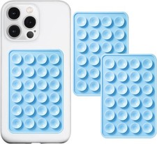 AZXYI 2 Pack Silicone Suction Phone Case Mount, Silicon Adhesive Baby Blue