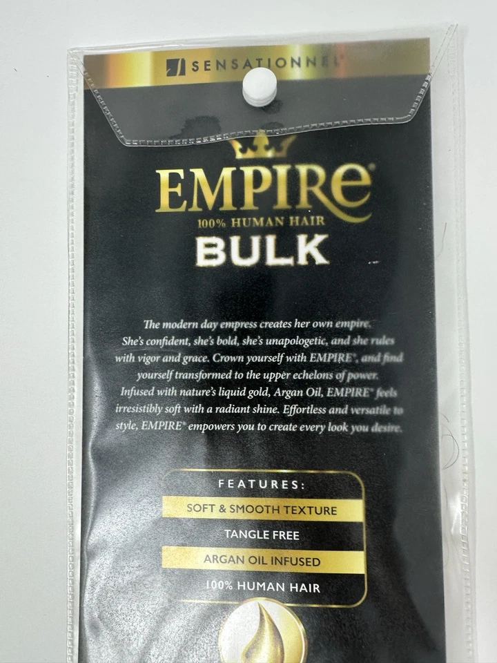 Sensationnel Empire 100% Human Hair for  BOHO Braids DEEP BULK 22" Color 1B - Image 3 of 4