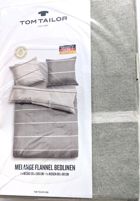 Bettwäsche Tom Tailor 135x200 / 80x80 Wendebettwäsche Melange Flannel Bedlinen