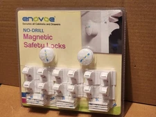 Enovoe No Drill Magnetic safety locks - 12 Locks + 2 Keys - Cabinets & Drawers