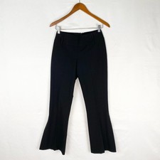 BEBE Y2K Mid Rise Bootcut Trouser Pants Slit Size 2 Petite Black