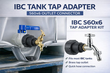 Garden Hose Fitting - IBC S60x6 Water Tank Extended Adapter Outlet Tap Connector