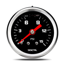 0-15 Psi Fuel Pressure Gauge 18 Npt Back Mount Black Dial 0-15 Psi Fuel Pressure Gauge 18 Npt Back Mount Black Dial