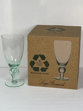 Luigi Bormioli Recycled Green Glass Goblet 20oz Set Of 4 NIB 8-1/4” Tall