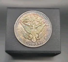 Toned 1983 Vintage 1oz Parliament SHIELD FINE SILVER .999 Nice Toning Art Round