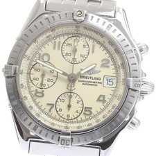 BREITLING CHRONOMAT A13352 39mm SS Beige Dial Automatic Chronograph Date #C466 7
