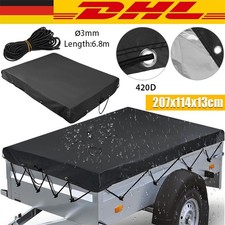 207*114*13 cm Anhänger Flachplane PVC Abdeckplane für 750kg Stema PKW Hänger