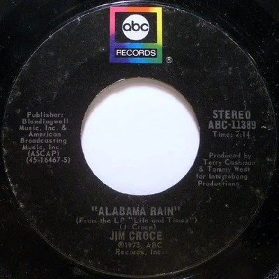 Jim Croce I Got A Name / Alabama Rain Vinyl Single 7inch ABC