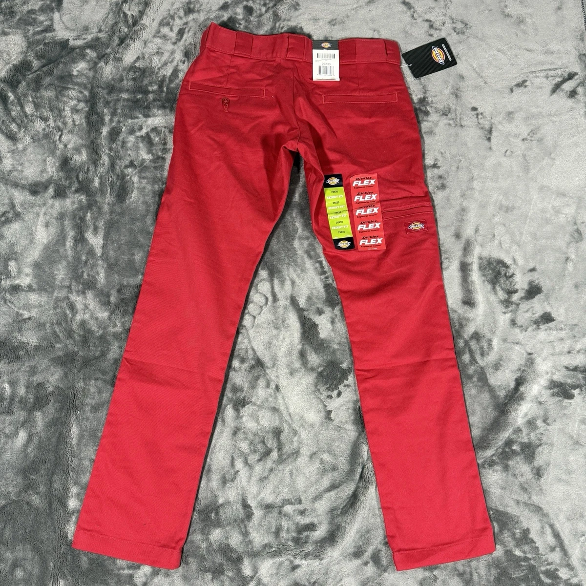 Pantalones Ajustados De Sarga Dickies Para Mujer - Tejido Elástico, Cintura Contorneada, Bolsillos Traseros