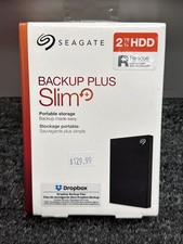 Seagate STHN2000400 Backup Plus Slim USB 3.0 2TB External Hard Drive - Black