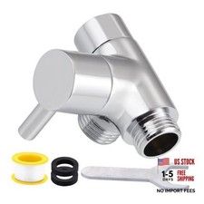 All Metal 2-Way Shower Arm Diverter Valve, G1/2 Solid Brass Shower Chrome