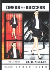 Caitlin Clark Basketball Card 2025 Panini Chronicled Dress For Success #64 Fever