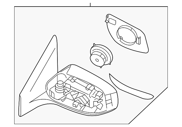 Genuine Nissan Mirror Assembly 96302-3YU2F