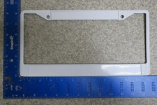 New License Plate Frame Car Vehicle Metal Solid White Universal Fit F14