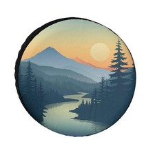 Spare Tire Cover 12 Inch Mountain Adventure Protectors Weatherproof Dust-Proo...