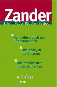 Zander: Dictionary of Plant Names von Robert Zander | Buch | Zustand gut