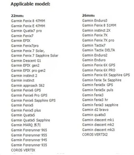 Corea para Garmin Fenix 26mm - Imagen 4 de 4