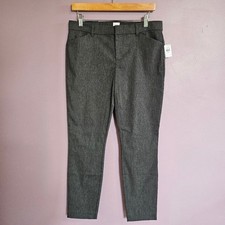 NWT Size 8 Gap Heathered Gray Signature Stretchy Mid Rise Skinny Ankle Pants