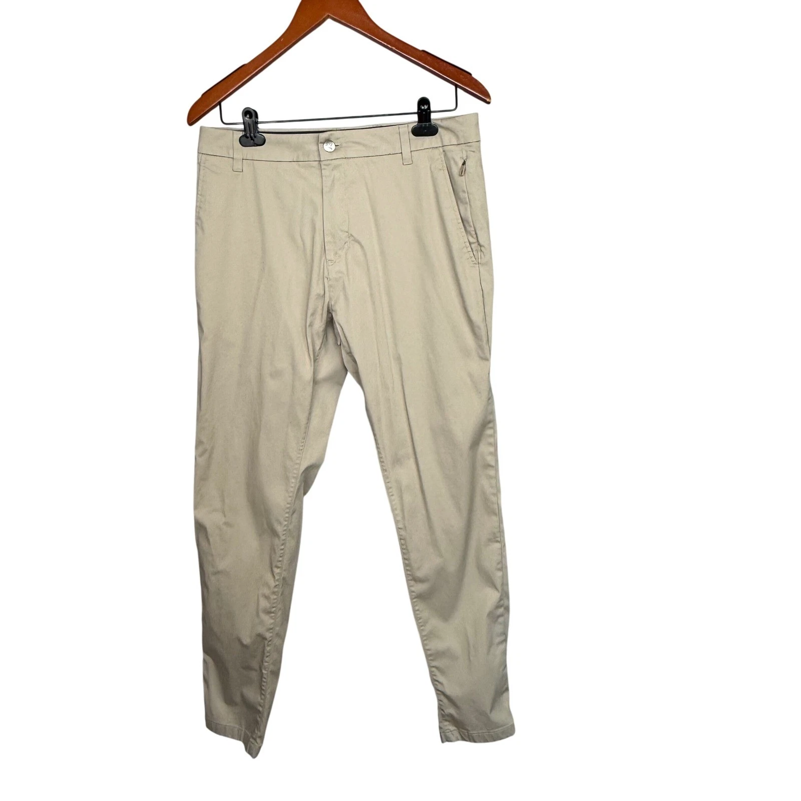 Birddogs Men Khaki Chino Pants Cotton Blend Stretch Altered 32x30