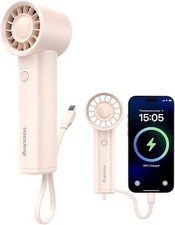 Portable Handheld Fan W/ Power Bank High-Speed ,3 IN 1 USB-C Rechargeable Mini