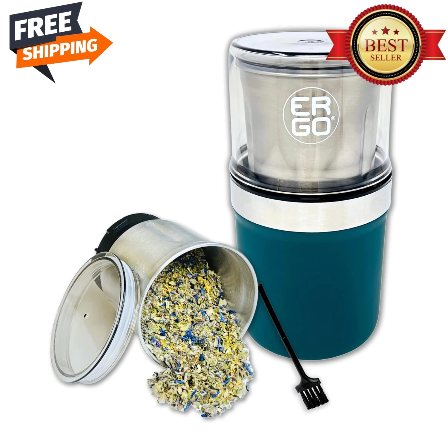 Herb Grinder - Electric. Large Capacity with Removable (Washable) Stainless