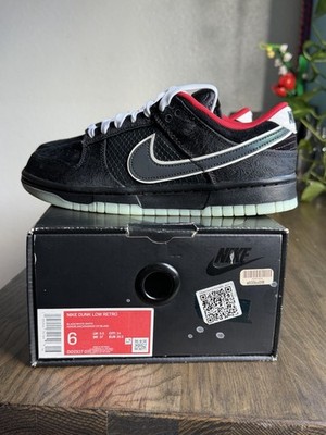 Nike Dunk Low Retro LPL League of Legends Black White Red Suede Sneakers size 6 