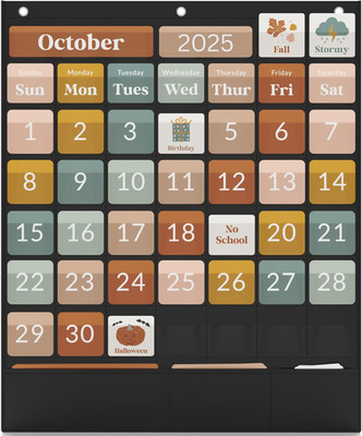 The Ultimate Classroom Calendar Pocket Chart for Kids - Beautiful Calendar with