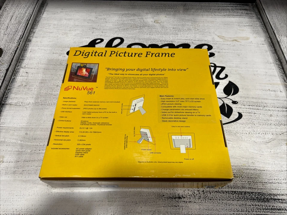 Digital Picture Frame - NuVue 561- Spectrum Inc-  New Still In Box 6 inch screen - Image 3 of 4