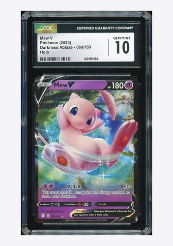 Pokemon CGC 10 GEM MINT Mew V Ultra Rare 2020 069/189 Darkness Ablaze English
