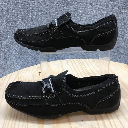 Dexter Shoes Mens 6.5 Loafers Black Leather Slip On Casual Comfort Low Top Flats - Picture 2 of 17