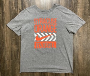 orange and gray nike shirt