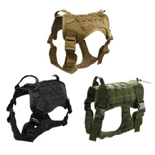 Tactical Dog Vest US Working Dog Military Harness with Handle No-pull Large