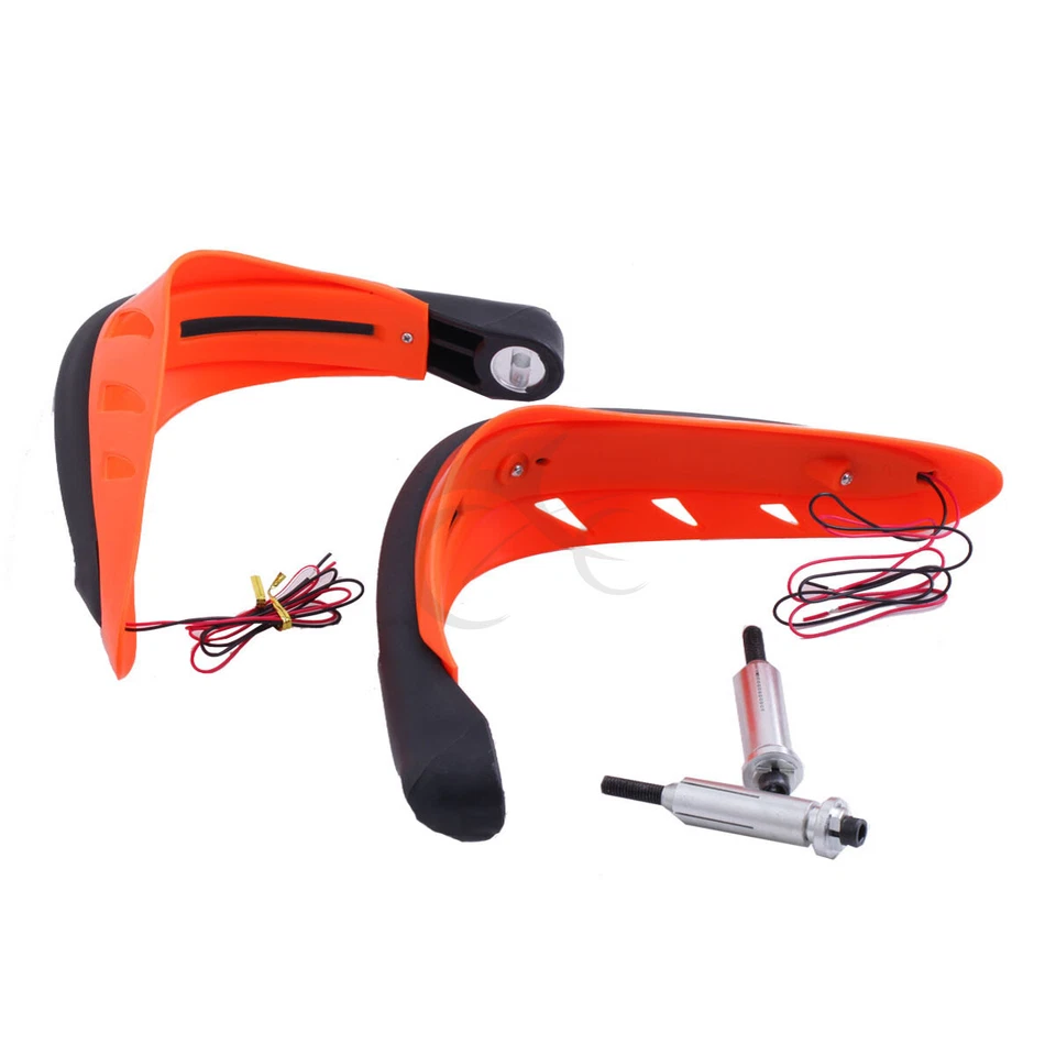 Protectores de manos de cepillo naranja de 7/8" aptos para bicicletas Honda Yamaha Suzuki Kawasaki Dirt MX Foto 2 de 3