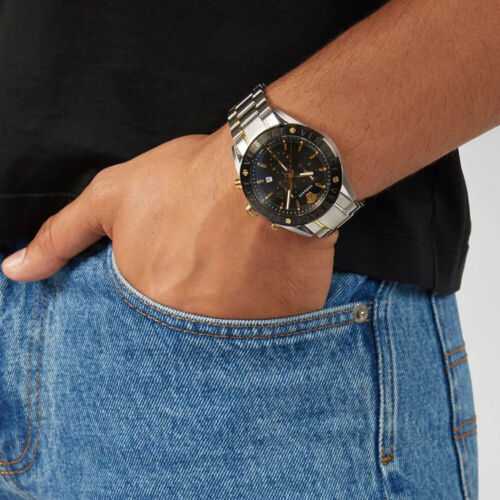 Versace VEHB00619 V-Chrono schwarz silber gold Edelstahl Herren Uhr NEU - Bild 4 von 9