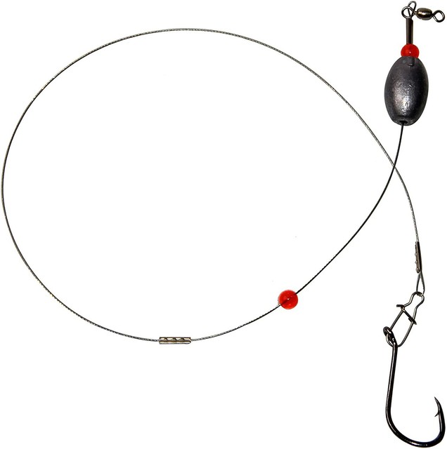 Fishing Egg Sinker Weight Rigs Ready Rigs with Sinker Swivel Snap