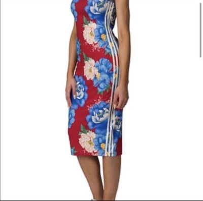 adidas red floral dress adidas Originals Jersey dress - red - (Pre-owned)