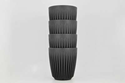 HuskeeCup - Tassen (Kohle) (8oz) (4er Pack) - Original Huskee
