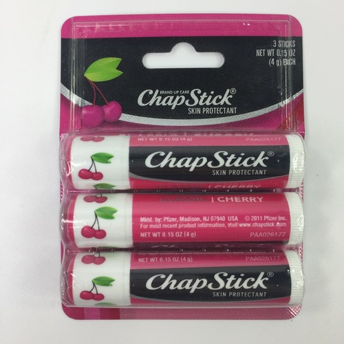 Lot of 2 Chapstick Classic Cherry 3 Blister Packs 6 Tubes Total .15 oz NEW - Picture 2 of 3