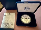 2001 AMERICAN EAGLE WEST POINT MINT 1oz SILVER BULLION COIN PROOF - COA