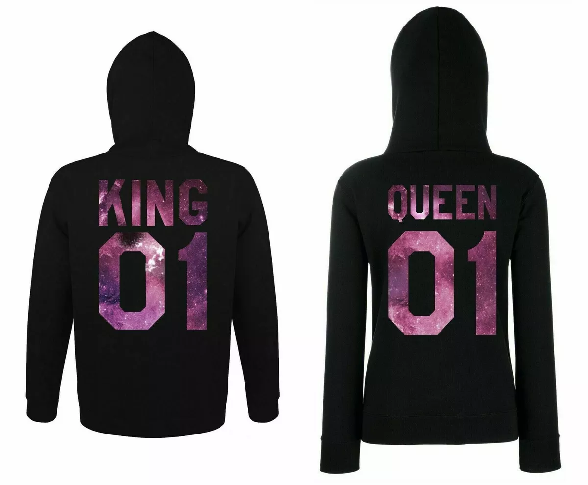 King Queen Hoodies Set of King & Queen Pärchen Pullover 