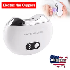 Electric Toe Nail Clippers Light Portable Trimmer Nails Cutter USB Rechargeable