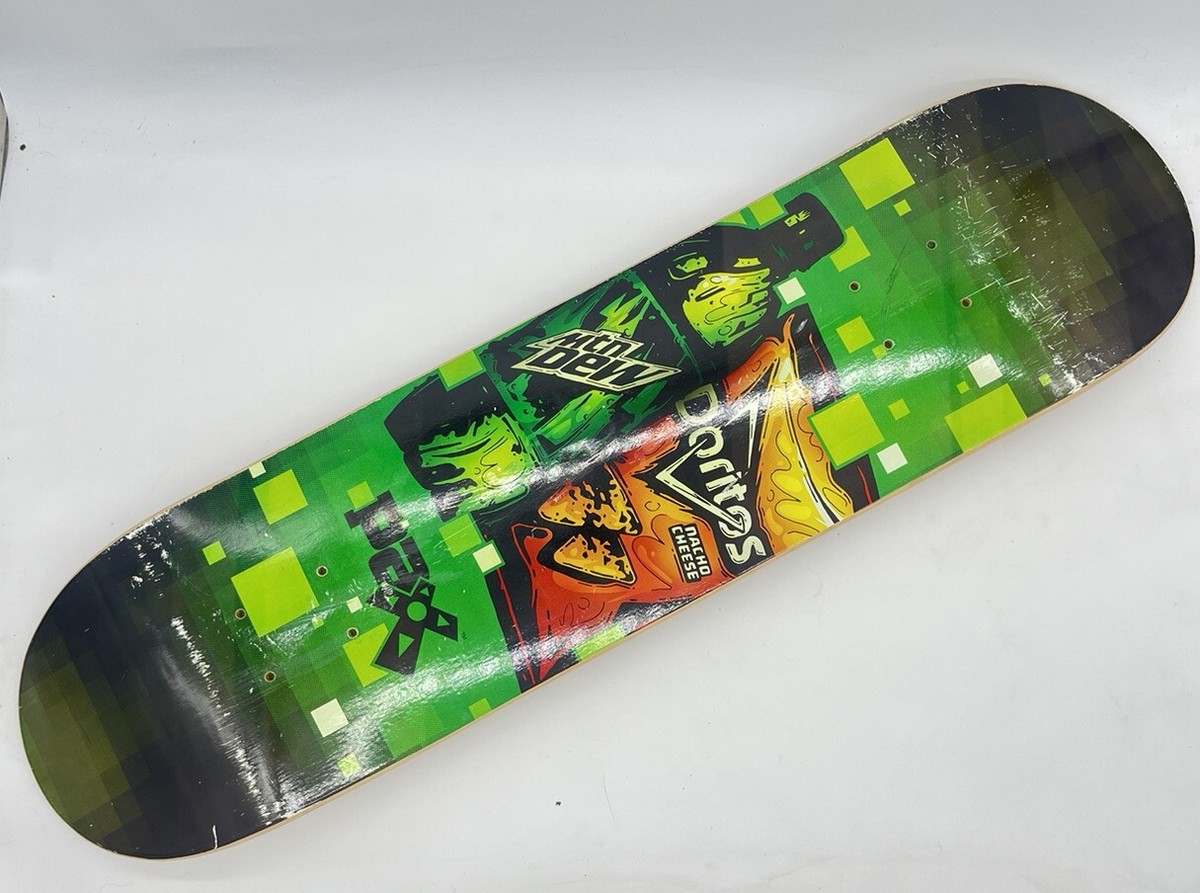 RARE Pax Skateboard Deck Doritos + Mtn Dew Mountain Dew Full Size