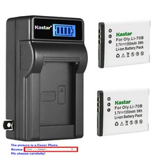 Kastar Battery LCD Wall Charger for Olympus Li-70B Olympus VG-130 VG-140 Camera